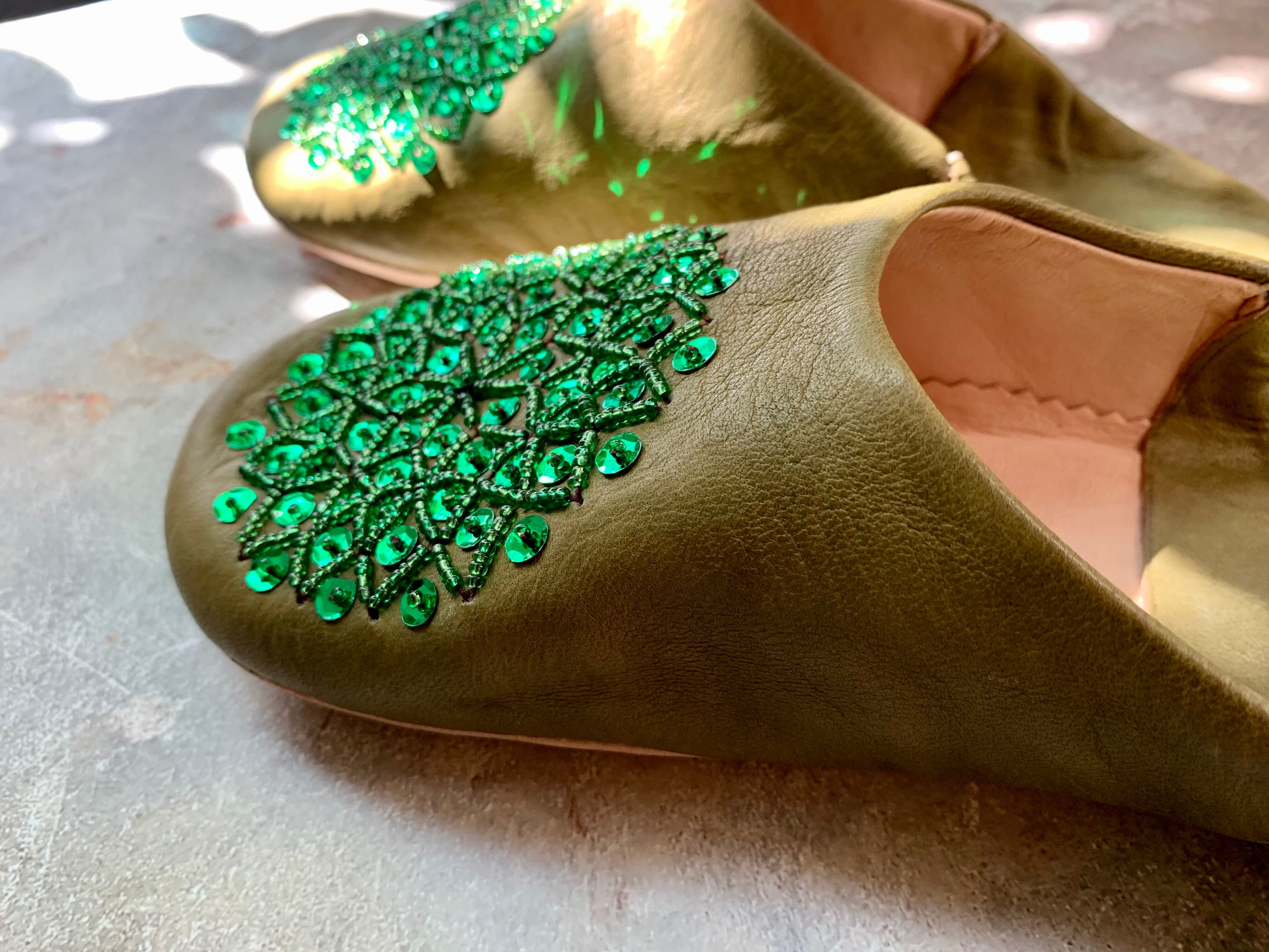 モロッコキラキラバブーシュ