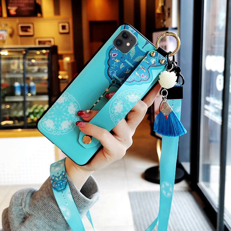 Youpinシリーズ チャイナ風携帯ケース Iphone 12 12mini 12pro 12promax オリジナル 緑 青 フリンジ Elegant