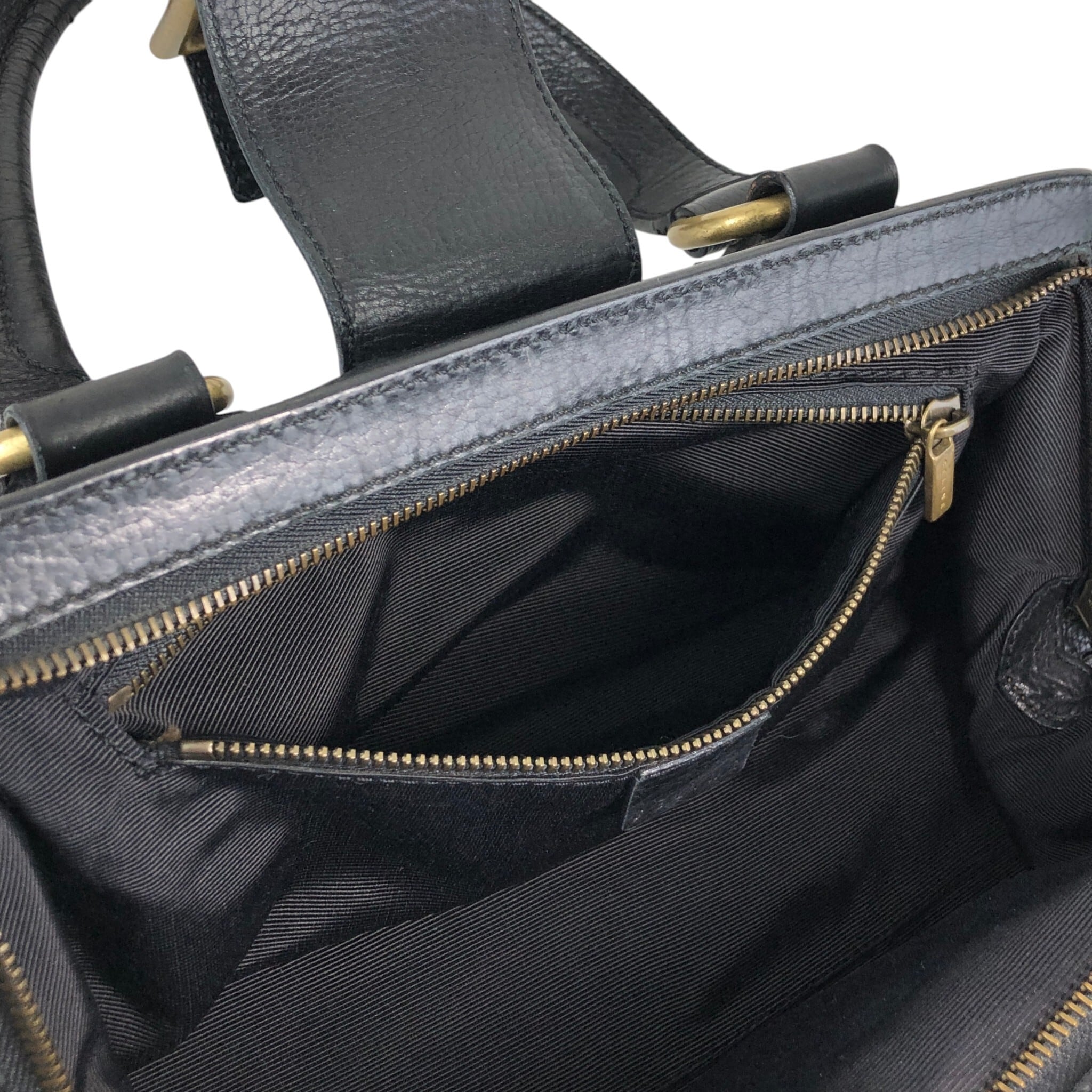 CELINE セリーヌ ハンドバッグ ブラック フロントバックル レザー ミニ