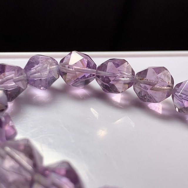 キラキラ☆アメジスト♪ダイヤモンドカットブレスレット