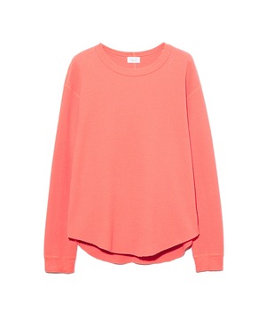 UNUSED / US2596 LONG-SLEEVE WAFFLE T-SHIRT(CORAL)