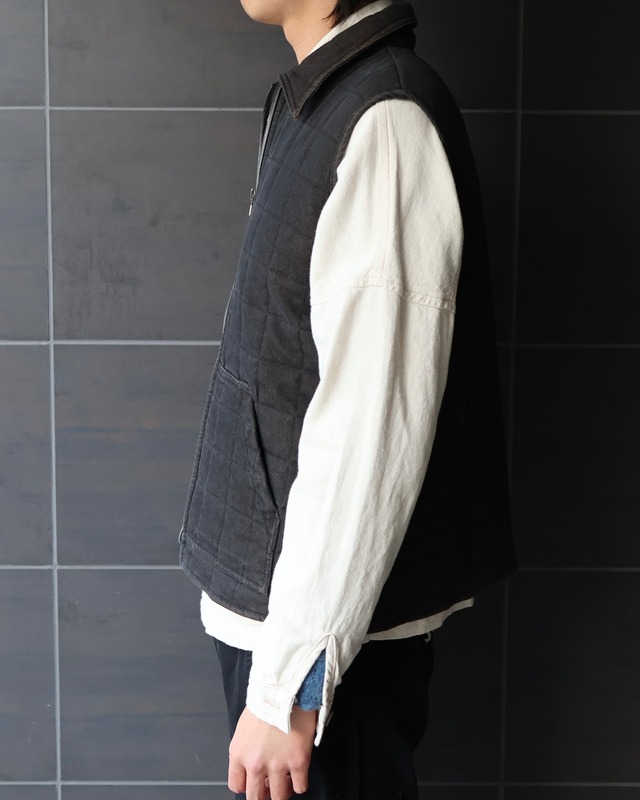 Quilted zip vest