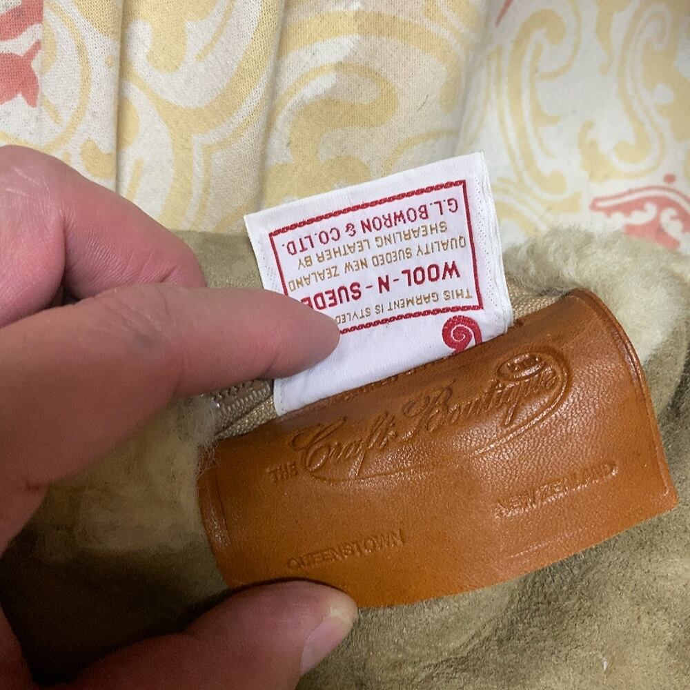 専用ビンテージ MADE IN USA NEWZEALAND ムートンジャケット ヴィンテージ ムートンジャケット ベージュ色 vintage