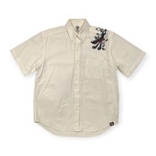 SHONAN DUKE ショウナンデューク ドッグ 刺繍入り BD 半袖シャツ サイズ M /ホワイト/ジョイマークデザイン