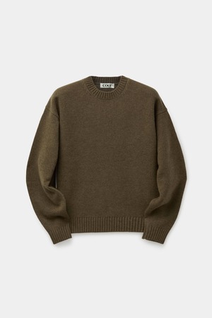 [COOR] Wool Crop Crew Neck Sweater (Khaki) 正規品 韓国ブランド 韓国通販 韓国代行 韓国ファッション クール クーア クアー 日本 店舗
