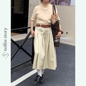 【3color】碇と潮風のコットン半袖ニット 《W0161》