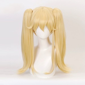 コスプレ耐熱ウィッグ ゴールド ツインテール バンス付き キャラクターウィッグ ★賭ケグルイ/早乙女芽亜里 ★Grok AI/Ani 等 ★受注品★