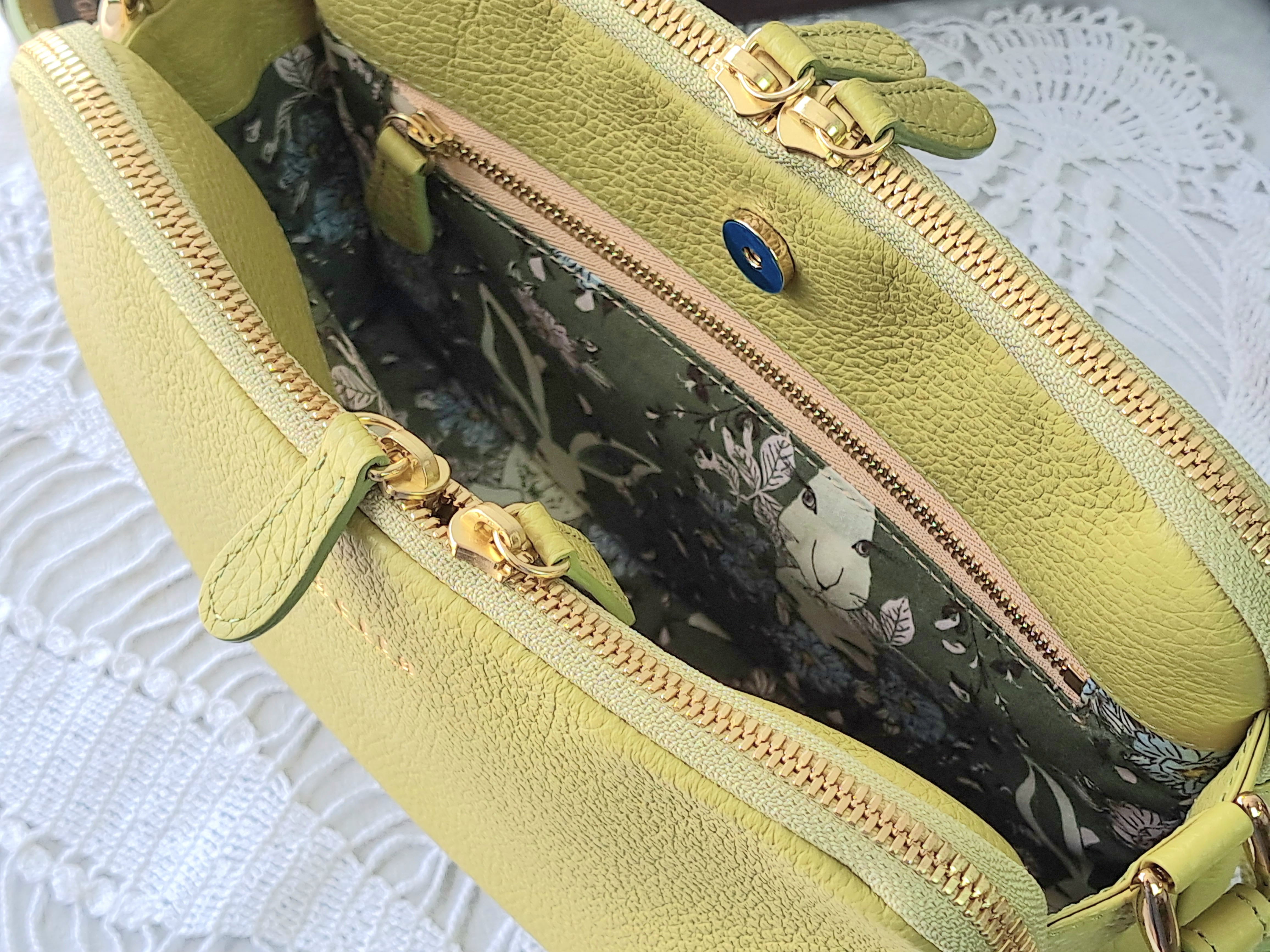 ダブルファスナーショルダーバッグ / ミントグリーン / 黄緑 / 日常的