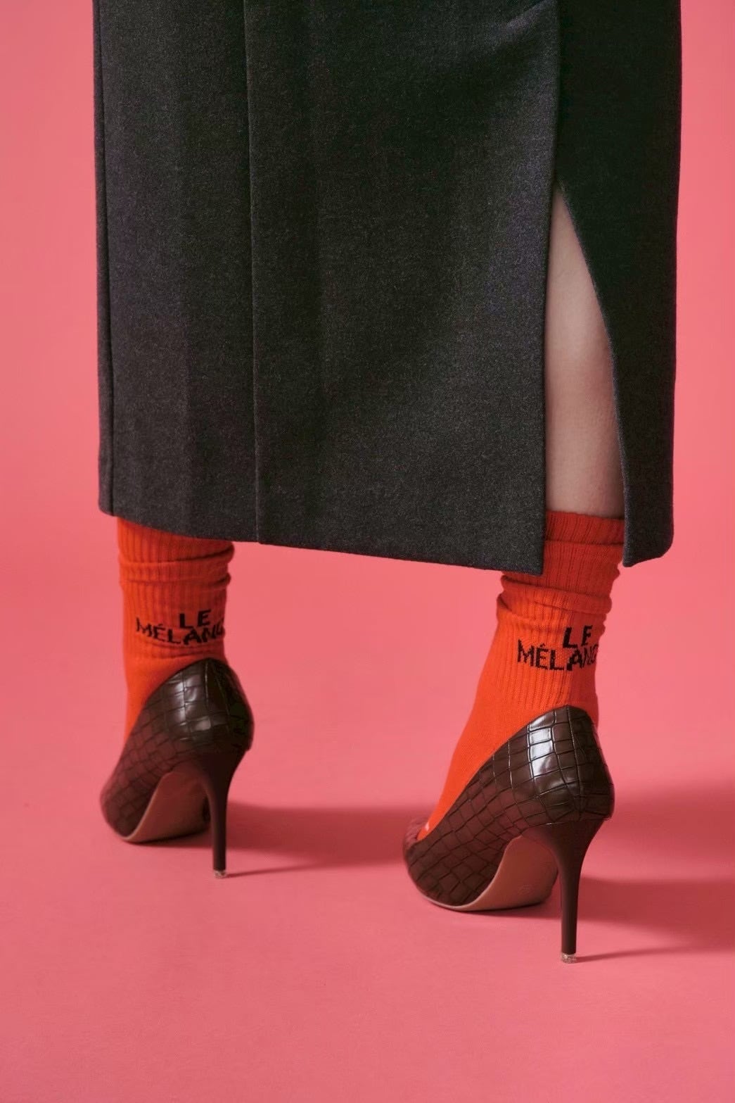 【LEMELANGE】セットアップ可 ストレッチジャージスカート 8551301