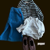 ペッパー / PEPPER / ハーフネックロゴトップス / 韓国子供服 / キッズ / 26winter〖取寄〗*XS~XL*
