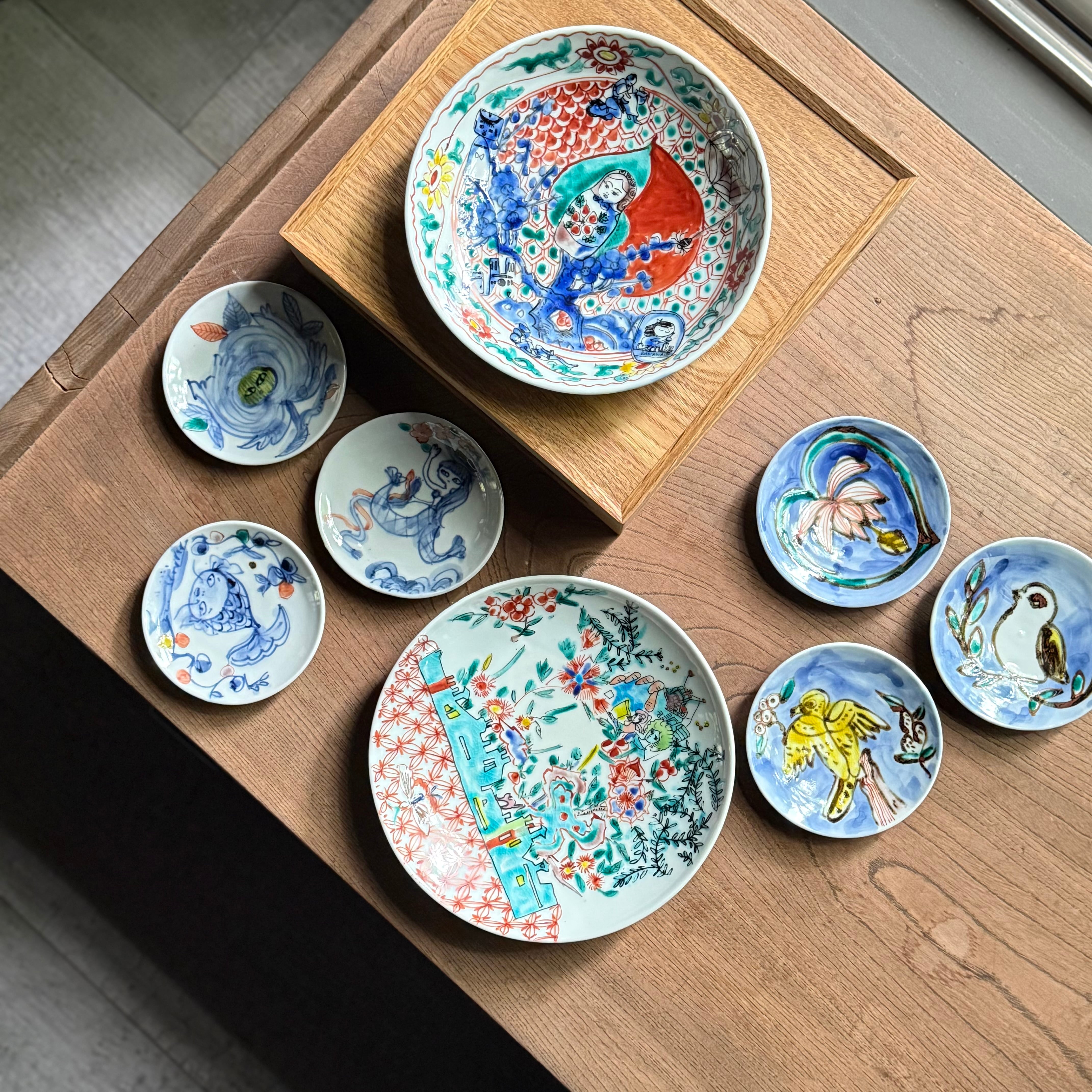 田辺京子 染付・鉄絵 豆皿 | gallery 一白