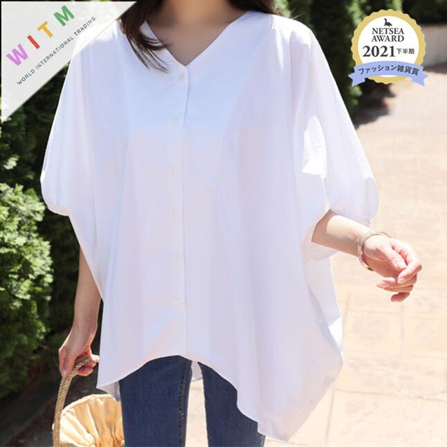 2022春夏新作 Vネック Tシャツ 人気tシャツ 半袖 トレンド感 カジュアル レディース