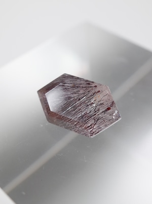 Goethite in Quartz Faceted - a12