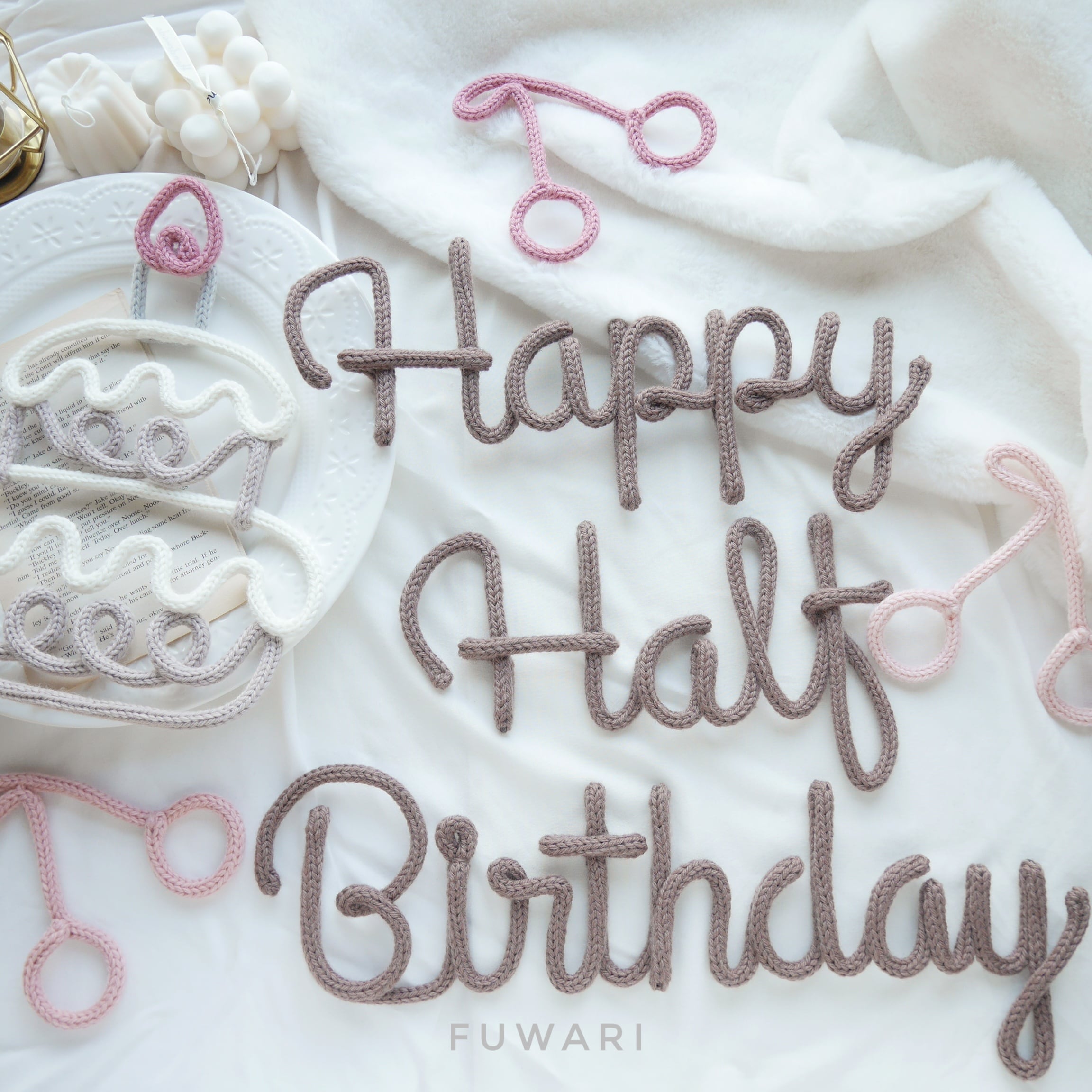 Happy (Half) Birthdayウールレター | fuwari