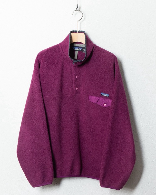 "Patagonia" fleece snap-T / Made In USA / SIZE:M / COLOR:WINE RED