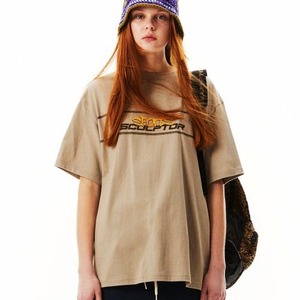 [SCULPTOR] Sports Logo Tee Beige 正規品 韓国ブランド 韓国ファッション 韓国代行 Tシャツ