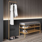 ハンガーラック L字型 ポールハンガー 大理石ベース スタンド式 洋服掛け モダン ミニマル おしゃれ 省スペース コンパクト インテリア