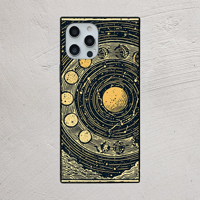 受注生産 iPhoneケース 金色月相のクラシック星図｜天体図 STAR005C