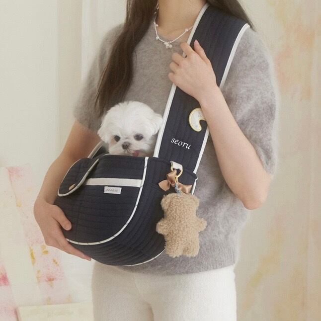 seoru 韓国　犬　キャリーバッグ　ショルダー S M即納【seoru】 shell pet bag ( denim ) | ropet