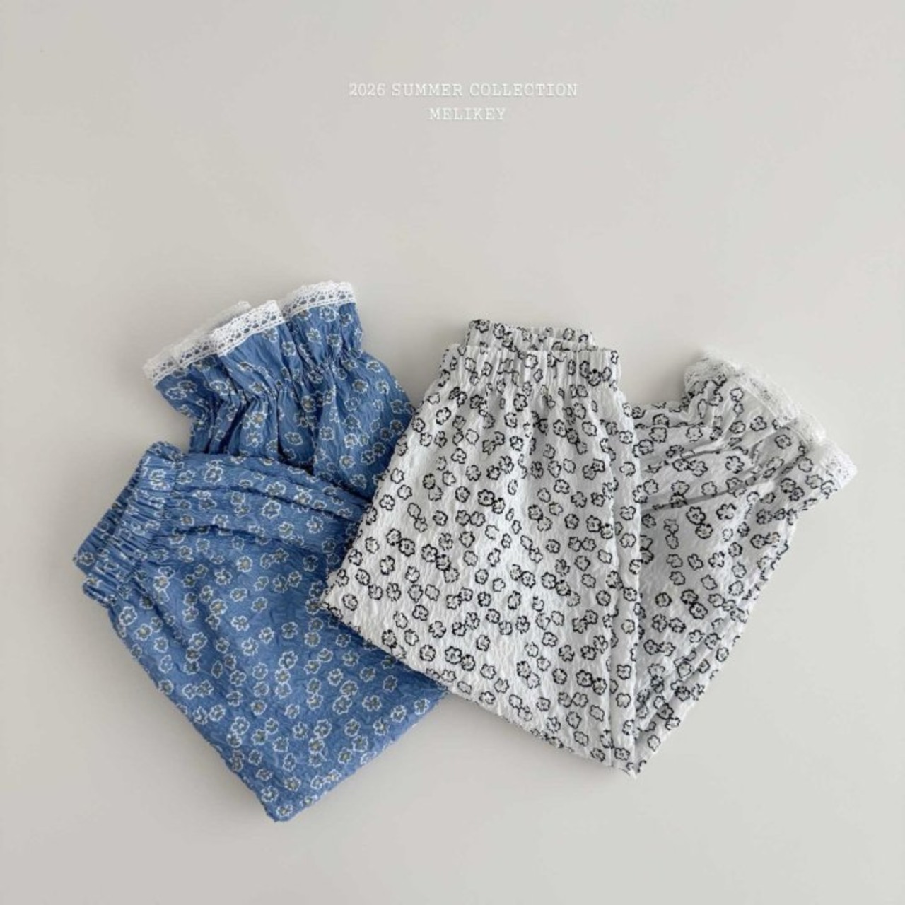 [MELIKEY] Egg flower Pants / [미라이키] 에그꽃팬츠