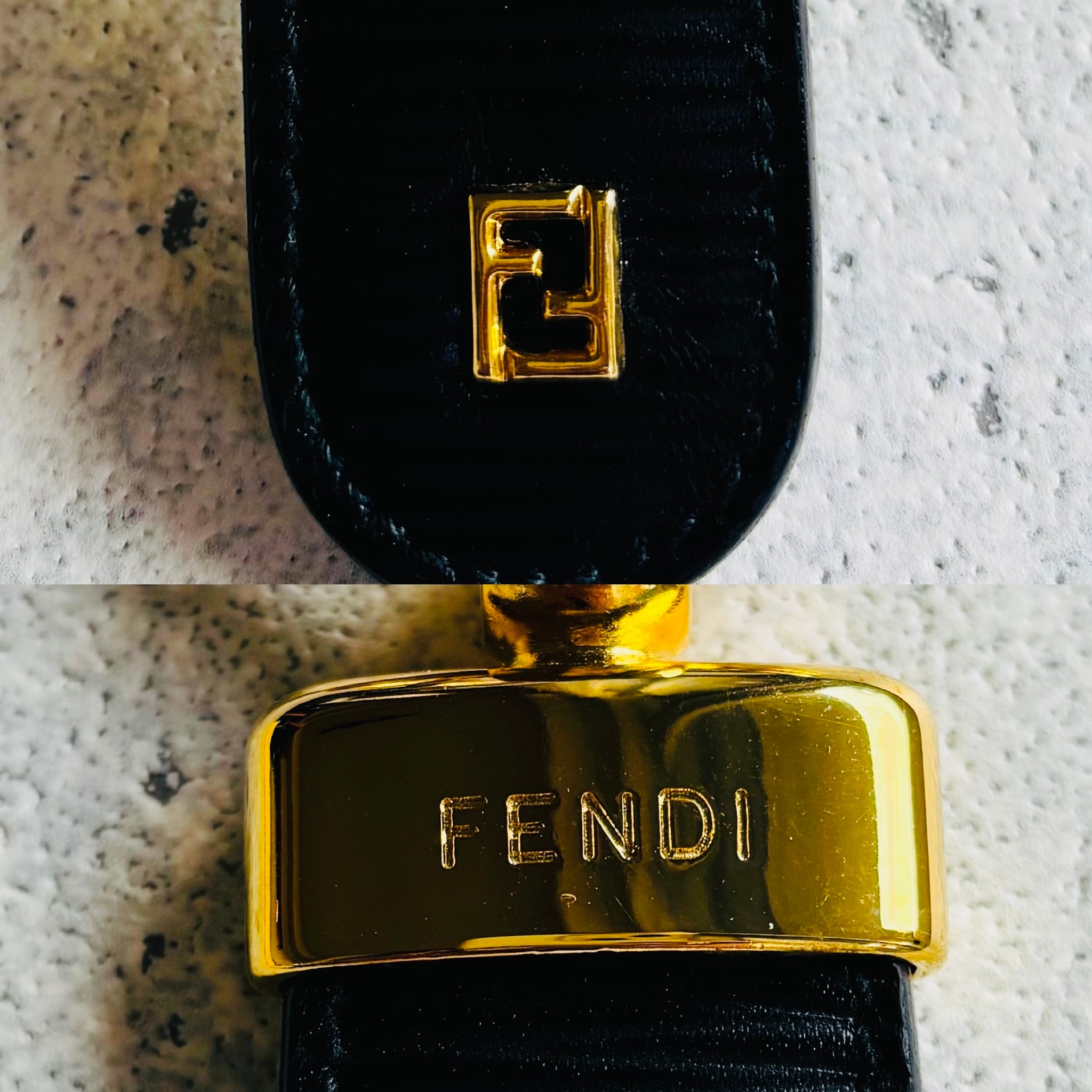FENDI Fマーク レザーキーリング ブラック 箱付き | Petit luxe Vintage