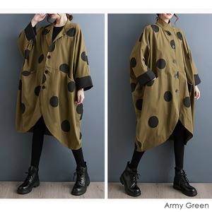 Oversized Polka Dot Long Coat / オーバーサイズ ポルカドット コート