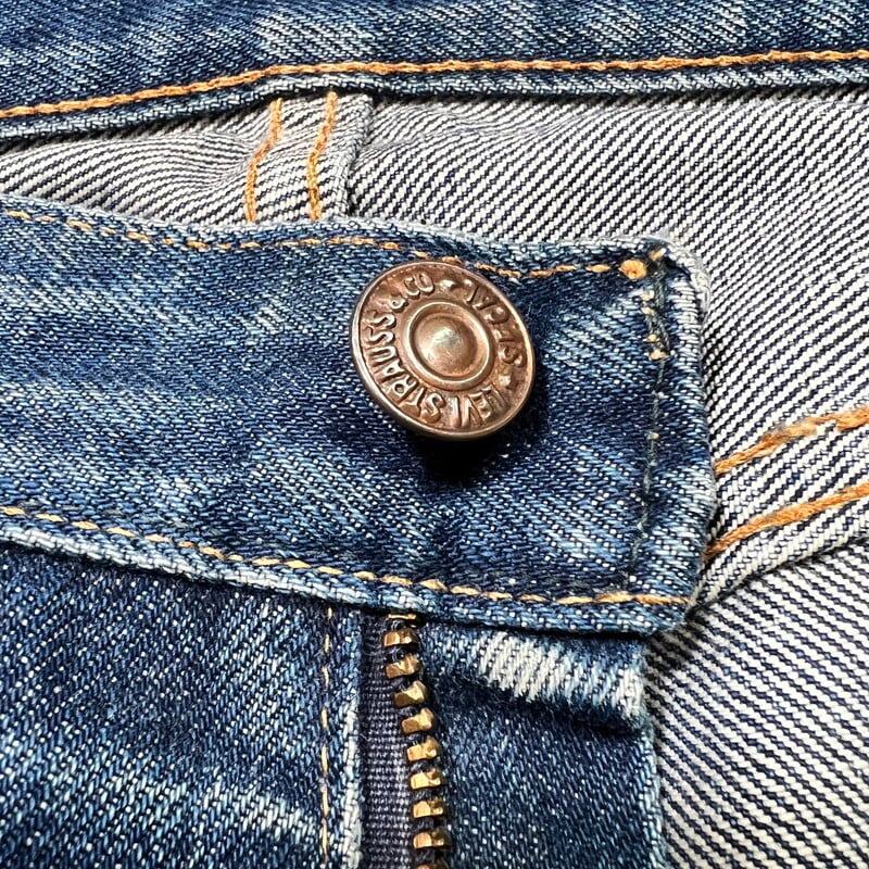 60's~70's LEVI'S リーバイス 606 605 スーパースリムフィットジーンズ Big E 黒タブ GRIPPER 色落ち良好 刻印5  サイド巻縫い スキニー W30~31インチ 希少 ヴィンテージ BA-2190 RM2609H | agito vintage powered by 