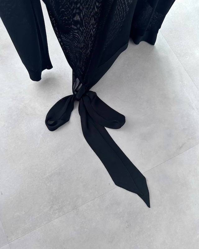 HERMÈS　SIDE TIE SILK KNIT TOP