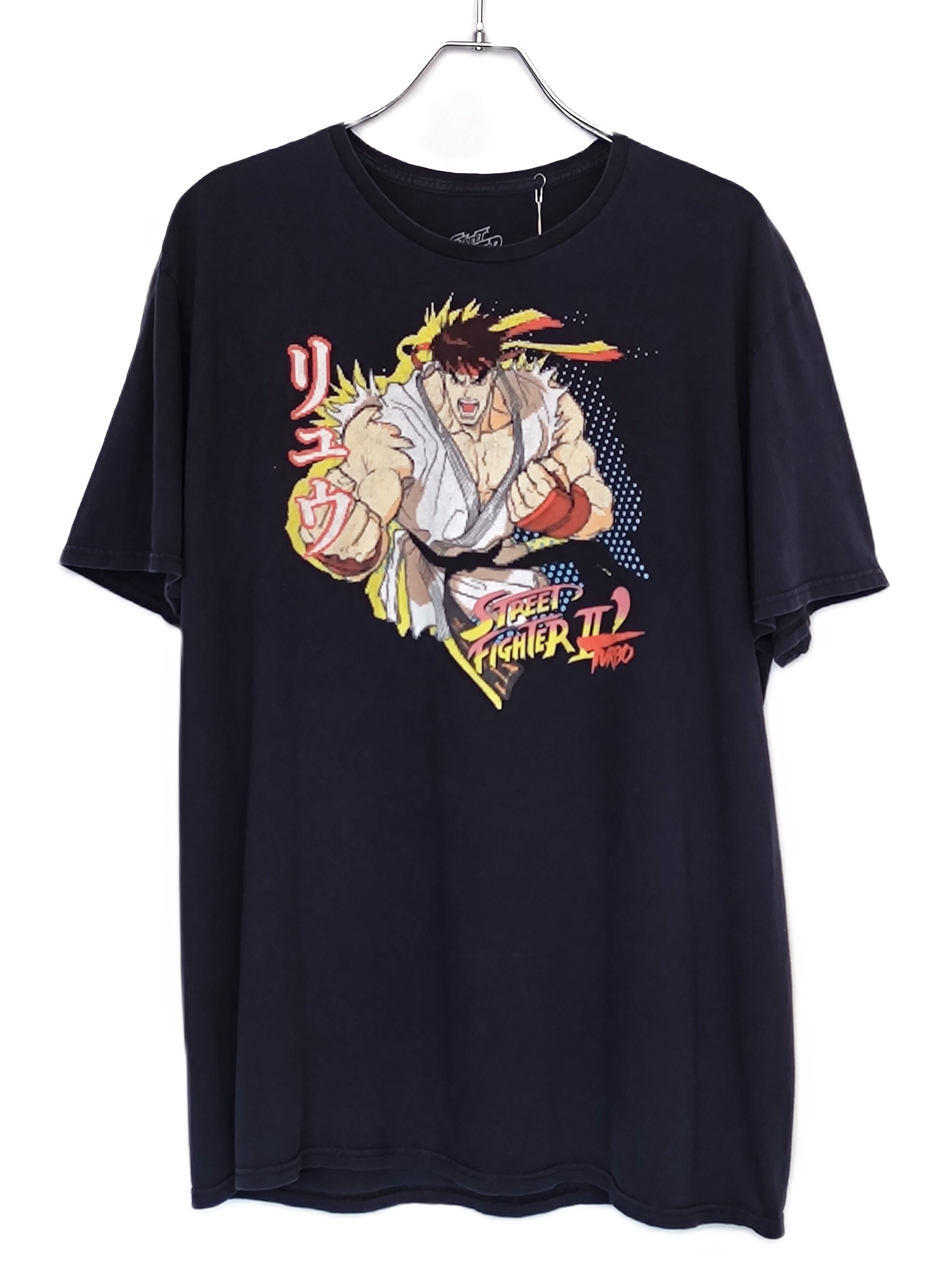 STREET FIGHTER 2 TURBO リュウ RYU Tシャツ BLK 2XL | 霧の街