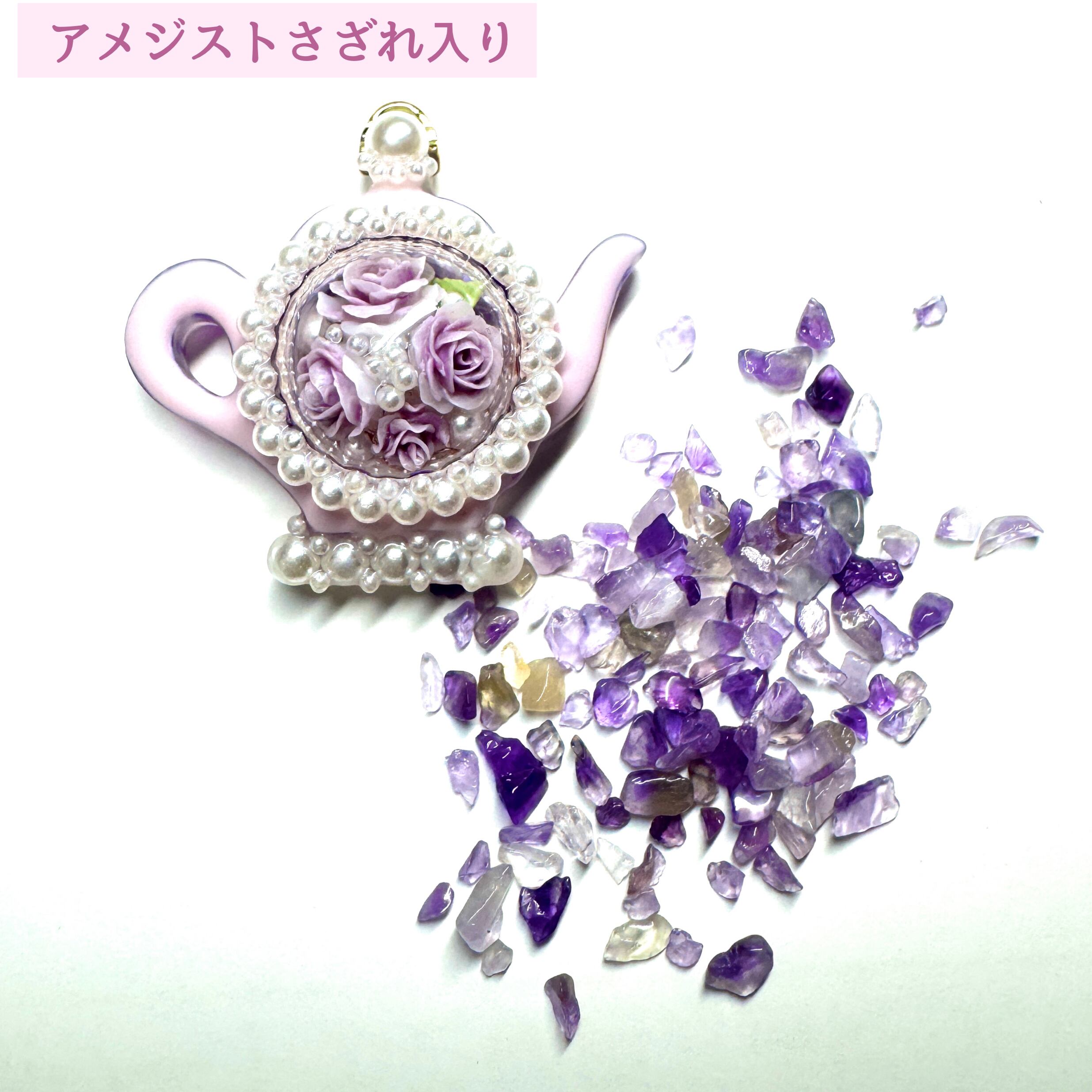 ⑭アテナ神に捧げる薔薇のオルタゴン・オルゴナイト【アメジスト】 ⑭アテナ神に捧げる薔薇のオルタゴン・オルゴナイト【アメジスト】