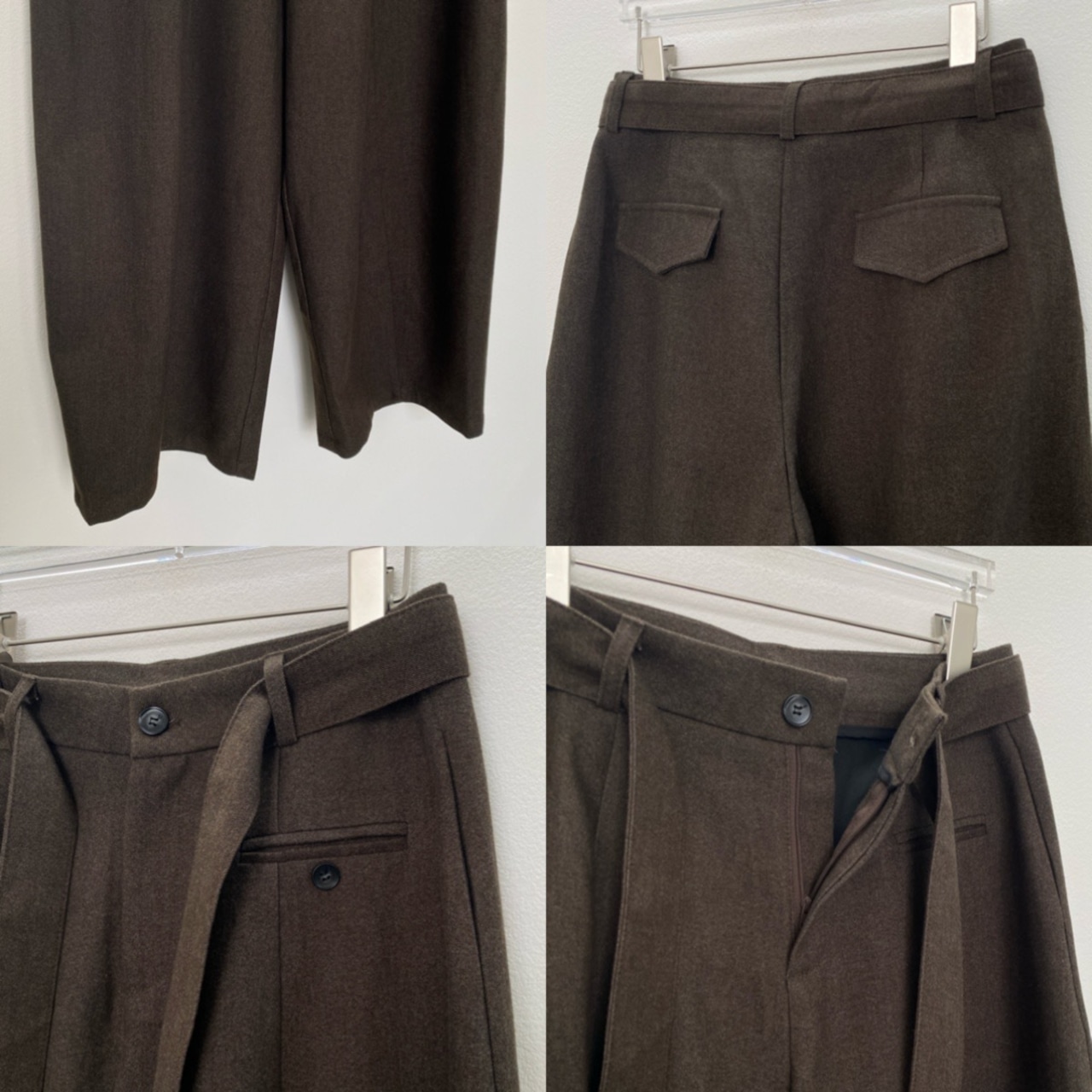 Tie belt wide curve PT/brown