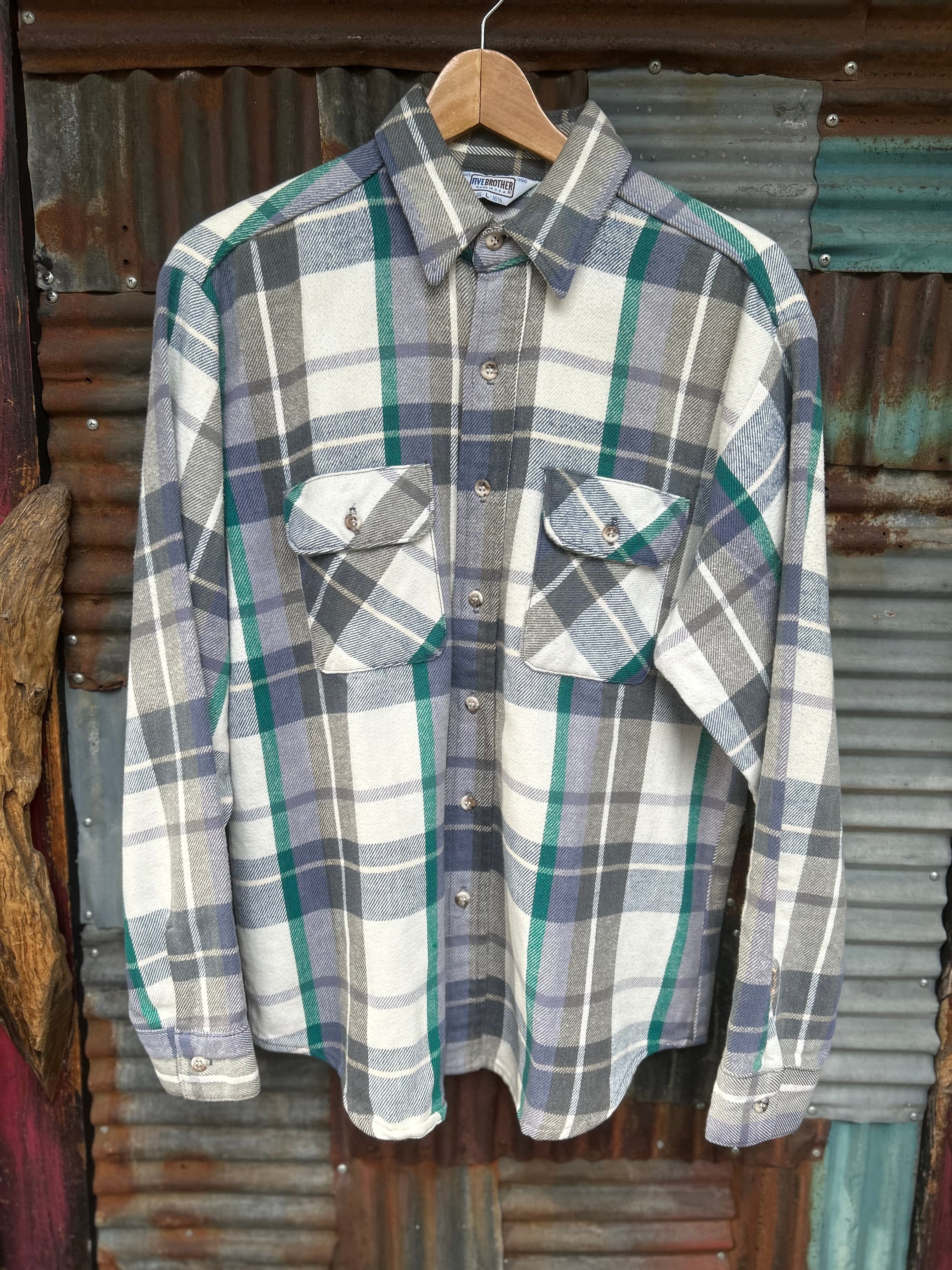 70s〜80s " FIVE BROTHER " FLANNEL SHIRT(beady clothing)
