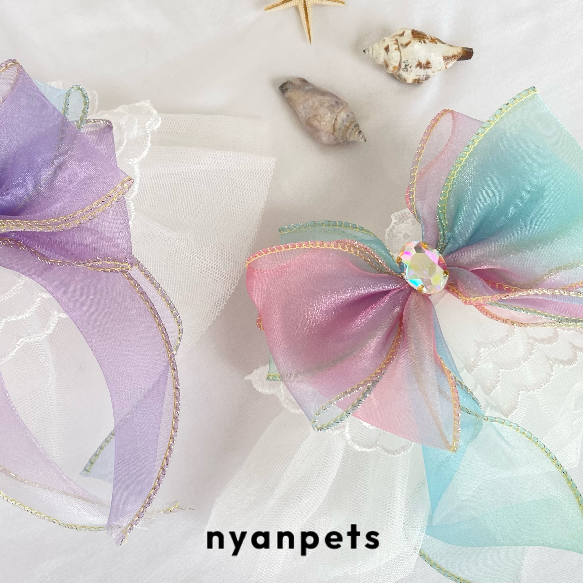 マーメイドリボンエプロン 猫 付け襟 すたい 猫グッズ