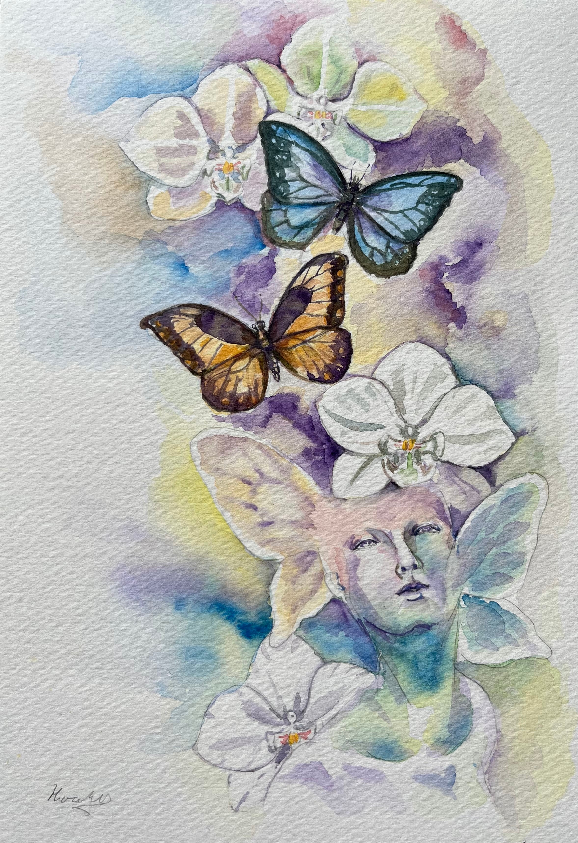 胡蝶の夢（原画）「胡蝶の夢・朝焼け」 | Gallery 卯月