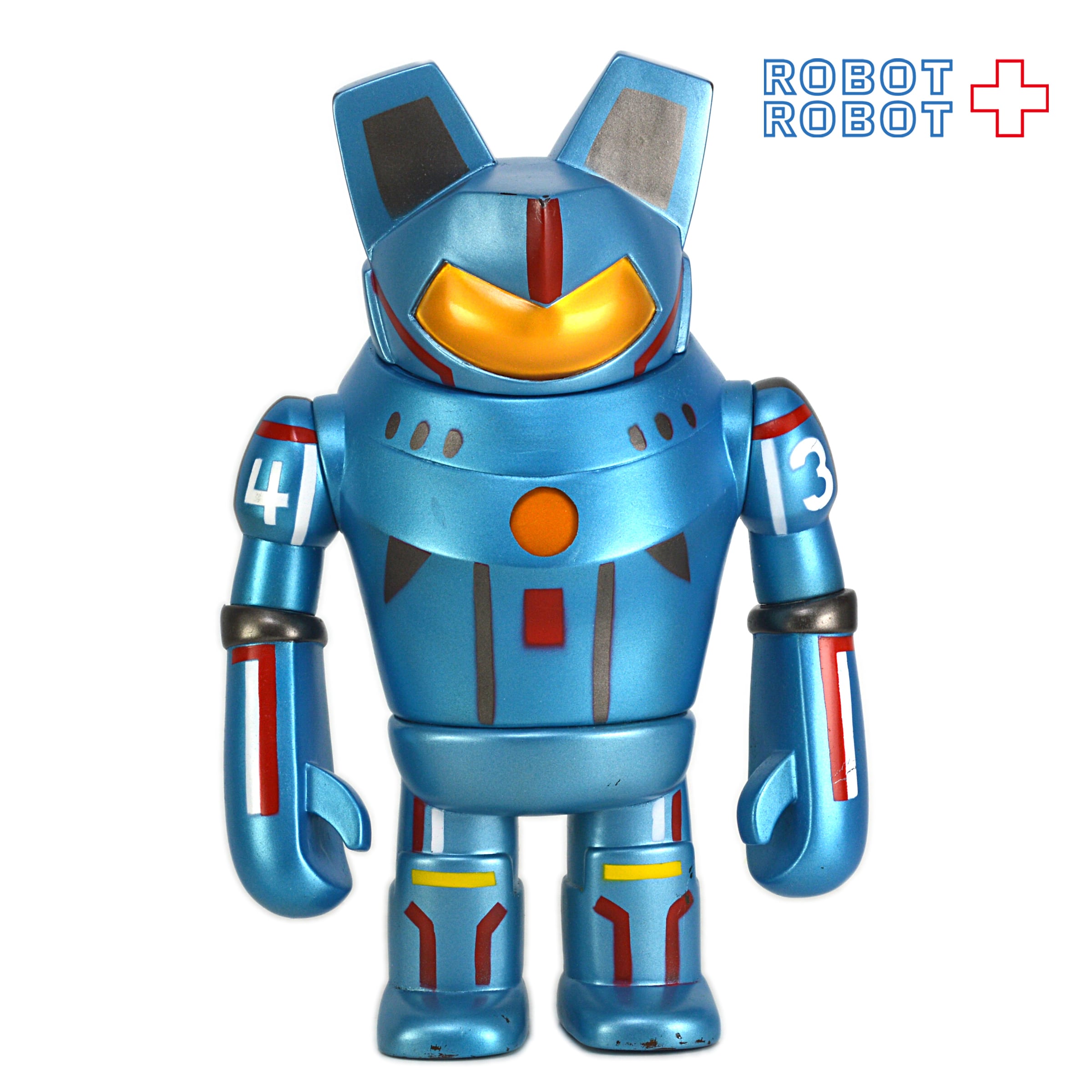 P.P.PUDDING コズミキャット・ロボ メタリックブルー ソフビ | ROBOTROBOT