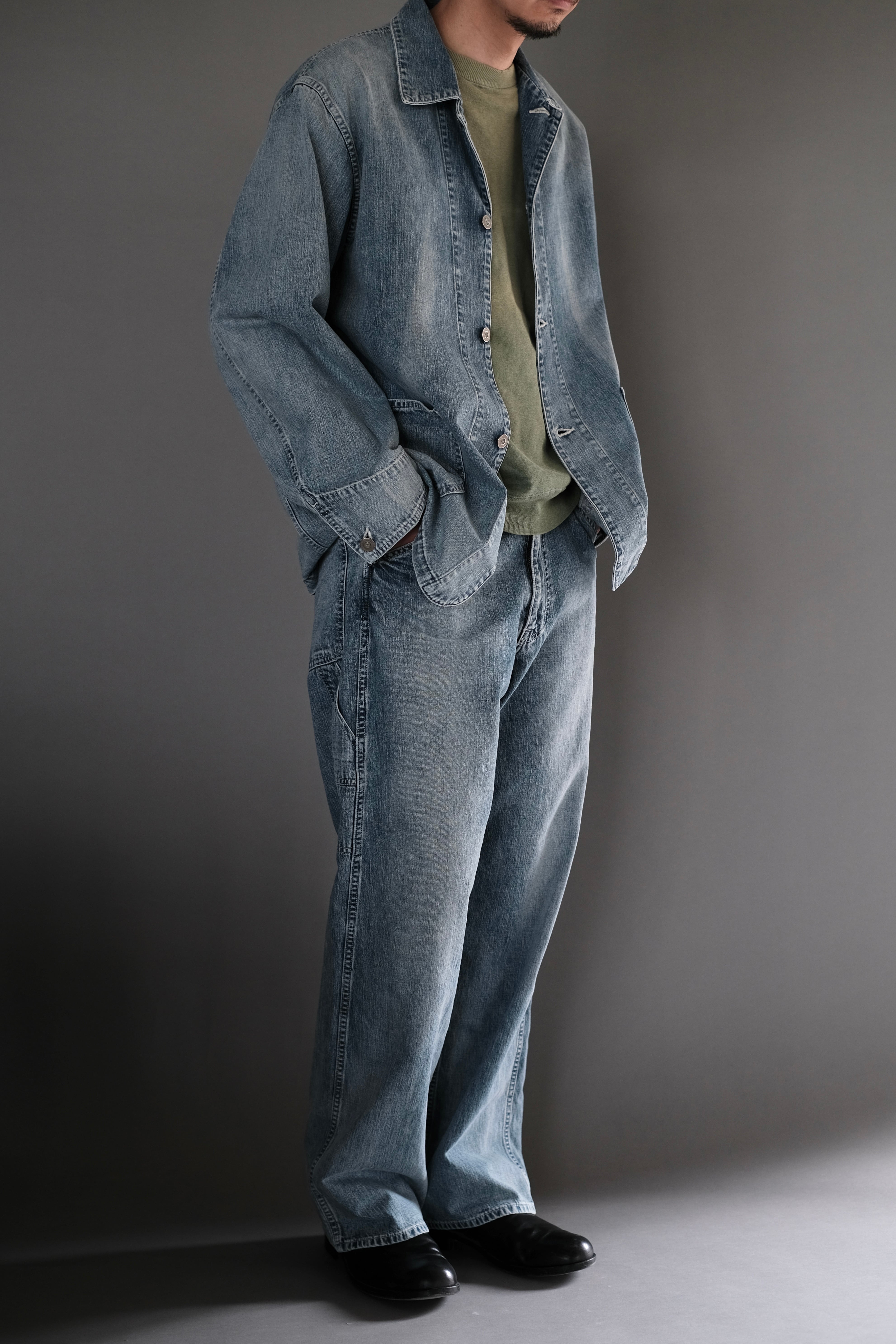 ジャケット・アウター ULTERIOR FADED LIGHT DENIM COVERALL ULTERIOR(ｱﾙﾃﾘｱ) / FADED LIGHT DENIM COVERALL