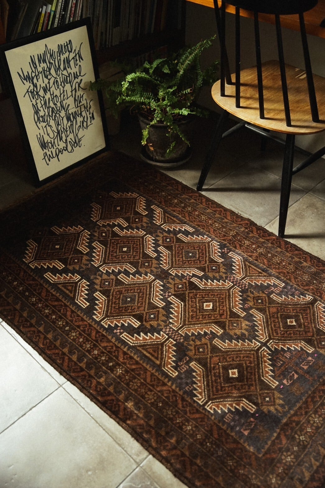 1087 -Vintage Baluch rug