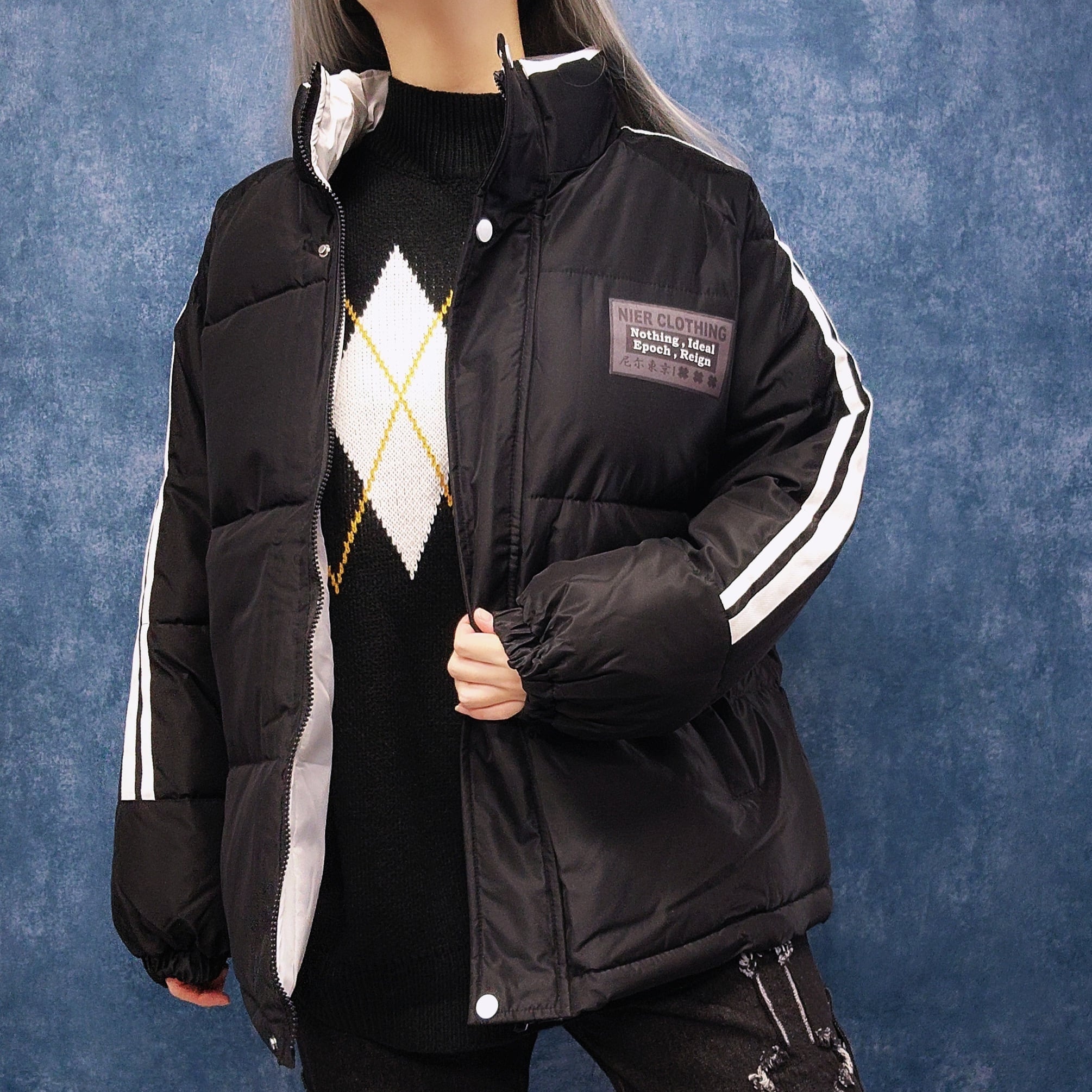 軽量WARM DOWN BLACK JACKET【NIER LOGO】 | NIER CLOTHING
