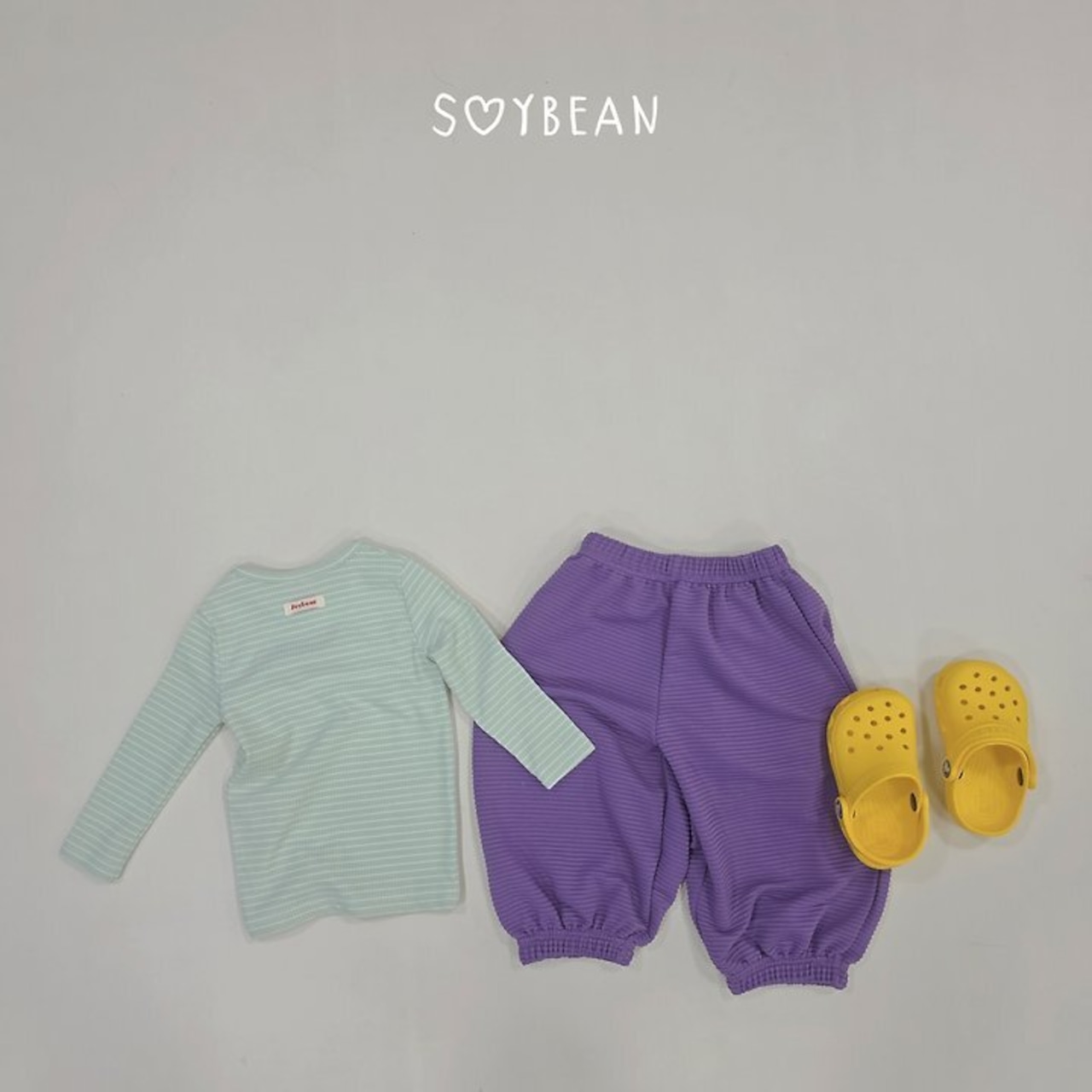 【取寄】SOYBEAN ジャムストライプ上下セット|秋服|韓国子供服| 26/AT