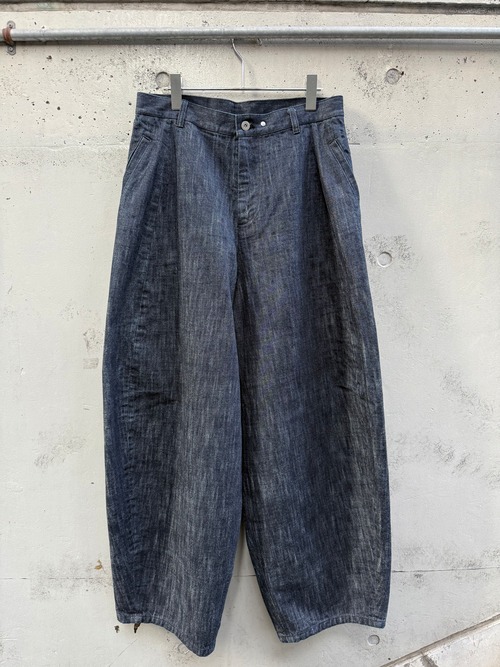 『VOAAOV』RANDOM CRUNCH DENIM Wide Tapered Pants / wash
