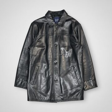 野村訓市着用 オールドギャップ レザーカーコート ブラック 1320 | Pay ID