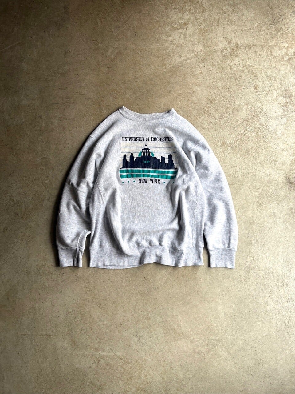 USA製 90's RUGGED SWEATS SWEAT SHIRTS “UNIVERSITY of ROCHESTER NEWYORK”