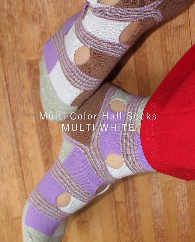 【BANSAN】Multi Clor Hall SOCKS・マルチホワイト