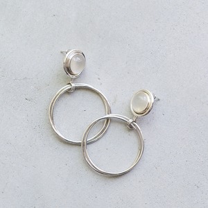 moonstone big circle pierce