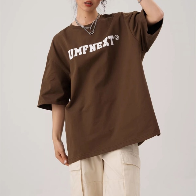 レターグラフィックボリュームシルエットＴシャツ 4col   R01924