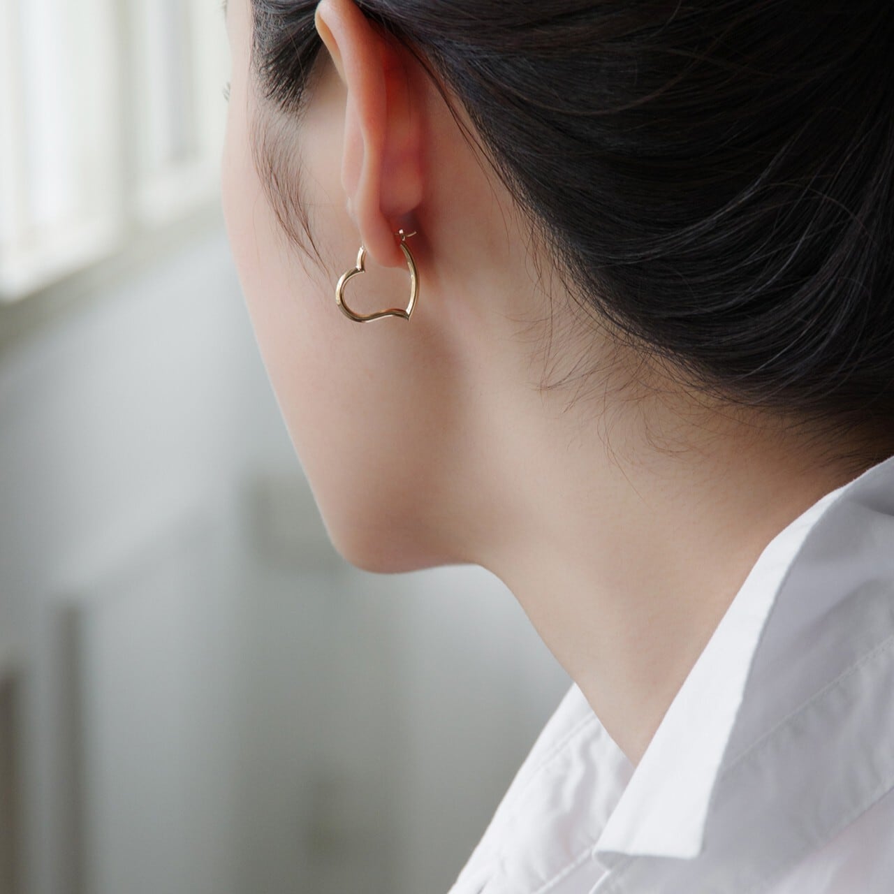 K18イエローゴールド ハートフープピアス 【MKY0115P1】 | MONICE/モニス