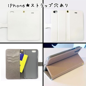 猫さん写真で作る手帳型スマホケース★お好きな色で（猫 ネコ ねこ 愛猫写真で♪）