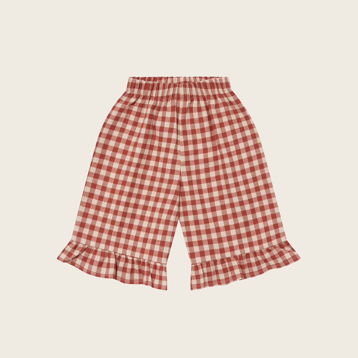organic zoo / Paprika Gingham Frill Culottes / 1-2Y・2-3Y・3-4Y