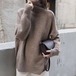 ニットセーター レディース トップス タートルネック ニット セーター ゆったり ルーズシルエット 長袖 シンプル 無地 秋冬 暖かい カジュアル お出かけ おしゃれ ベーシック 定番 厚手 女性