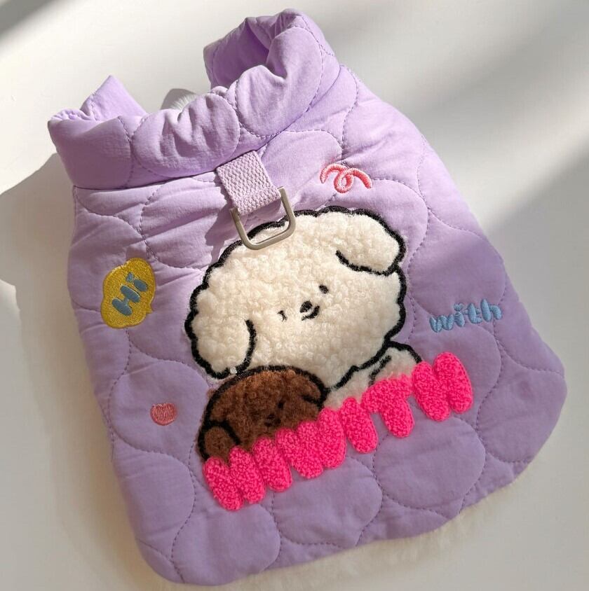 予約【hi with】Hi with Vest Jacket (Purple)